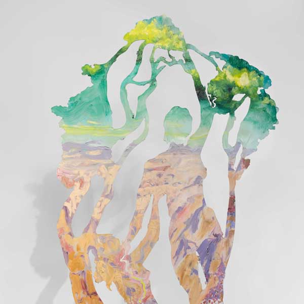 Emily Wisniewski, “I Wish There Were Trees,”  2023, oil on plexiglass