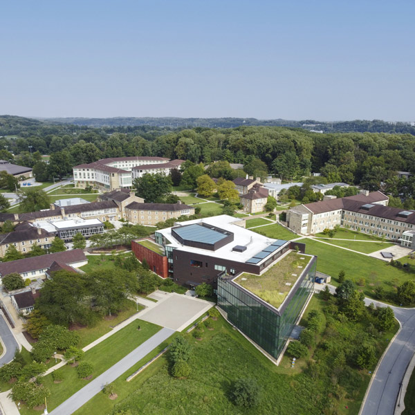 Aerial view of campus