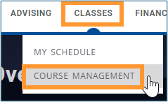 Course Management button