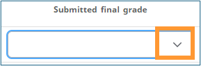 Submit Final Grade Dropdown